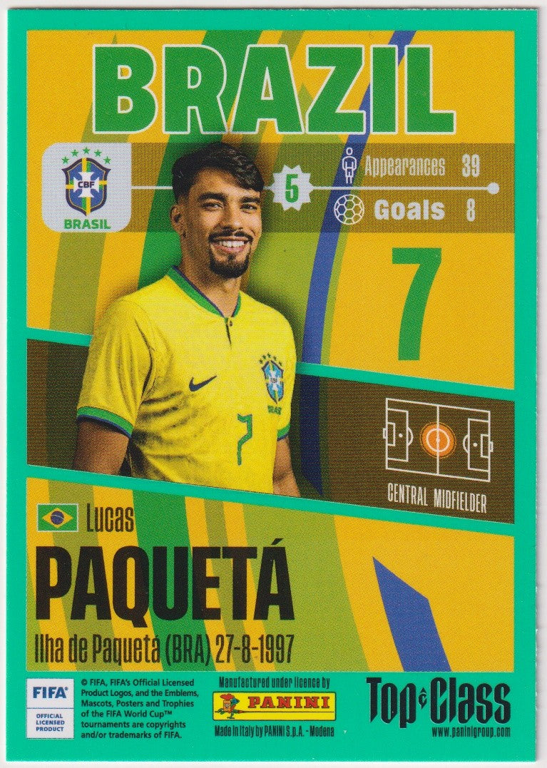 Panini 2018-19 Lucas Paquetá Brasilien Parallel Rare – Bild 2