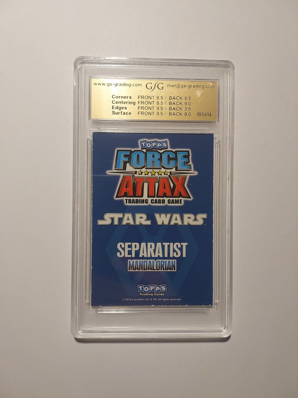 Topps Star Wars 2010 Pre Vizsla Mandalorianer GSG 5.5 = PSA Parallel Refractor – Bild 2