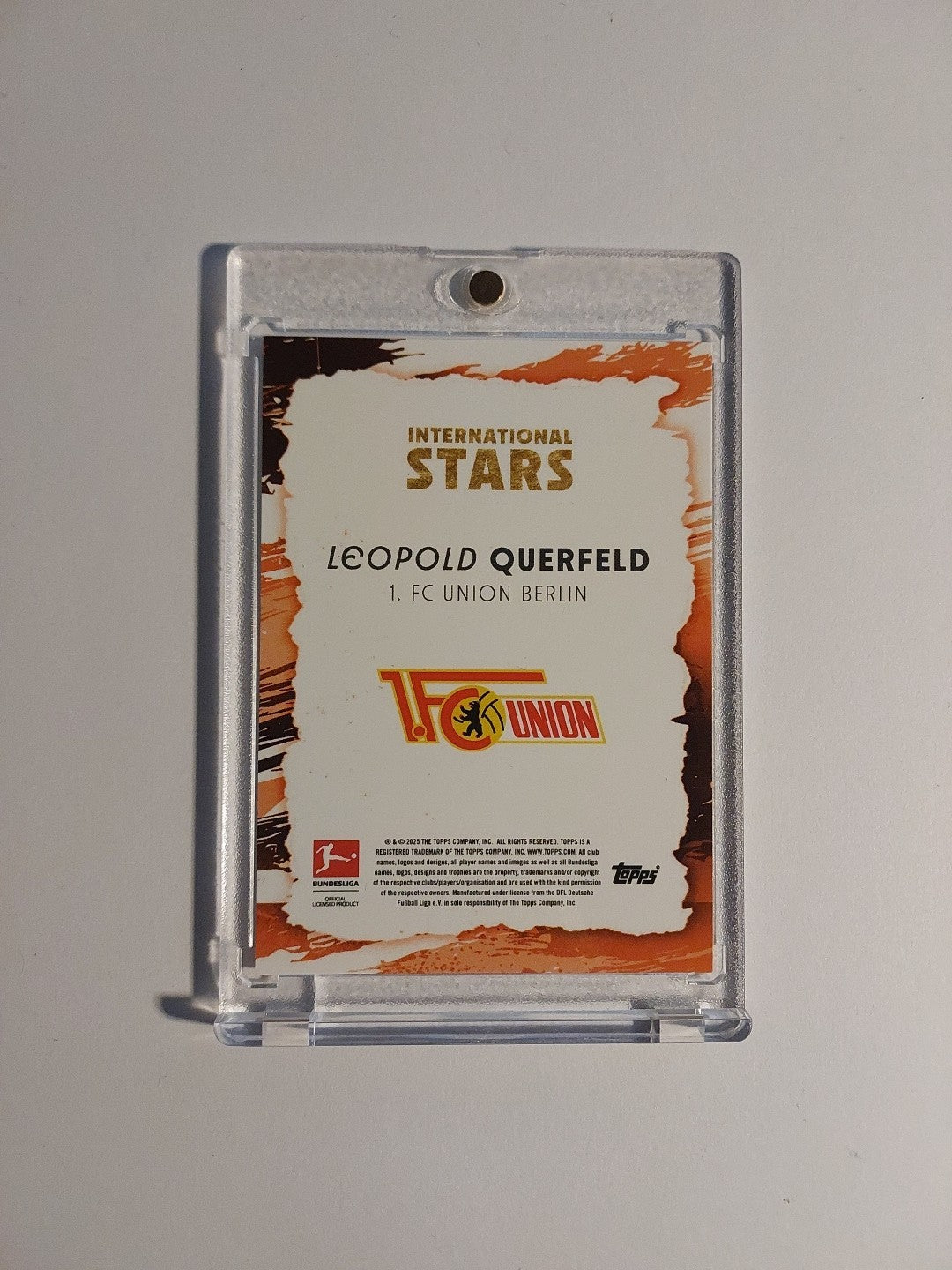 Topps International Stars 2024-25 Leopold Querfeld Union Berlin Parallel 48/49 – Bild 2