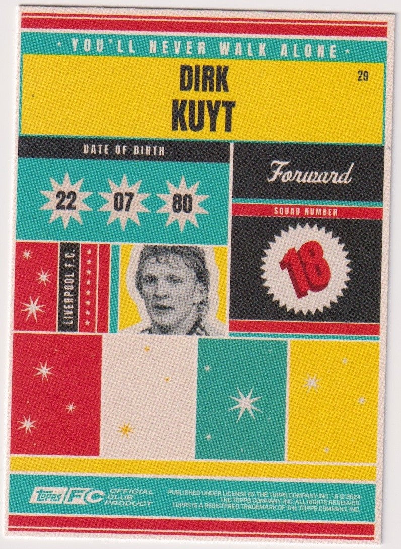 Topps Club 2023-24 Dirk Kuyt Liverpool FC You'll Never Walk Alone Parallel – Bild 2