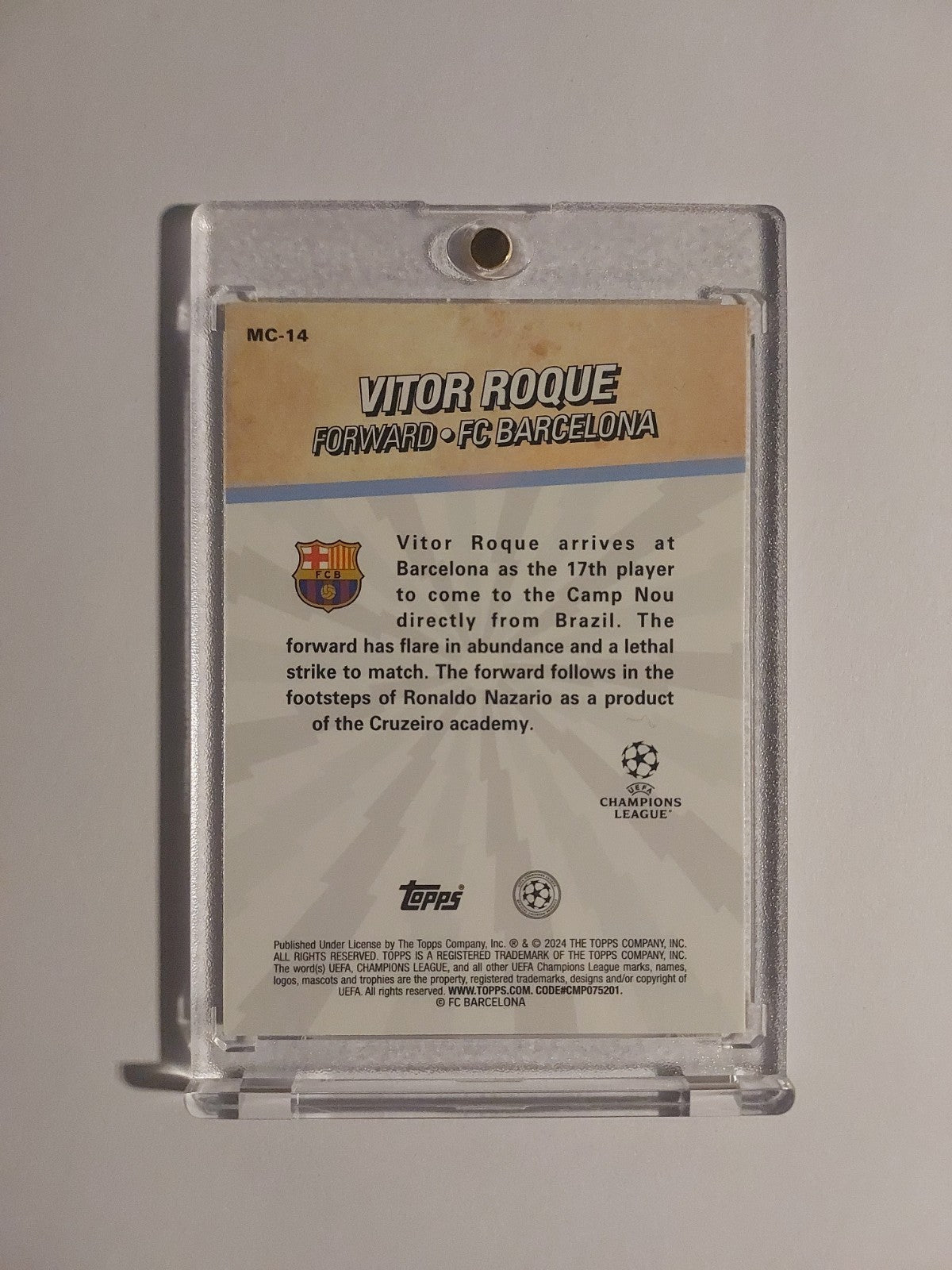 Topps Merlin 2023-24 Vitor Roque Rookie FC Barcelona Parallel Refractor Rare Hit – Bild 2