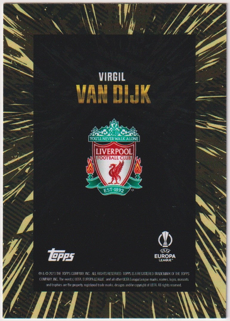 Topps Europa League Virgil van Dijk Liverpool Football Club Parallel Rare – Bild 2