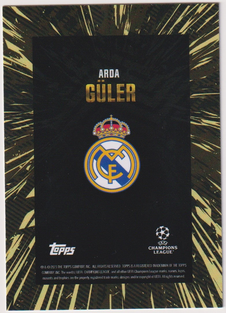 Topps UEFA Champions League Arda Güler Real Madrid Parallel Rare – Bild 2