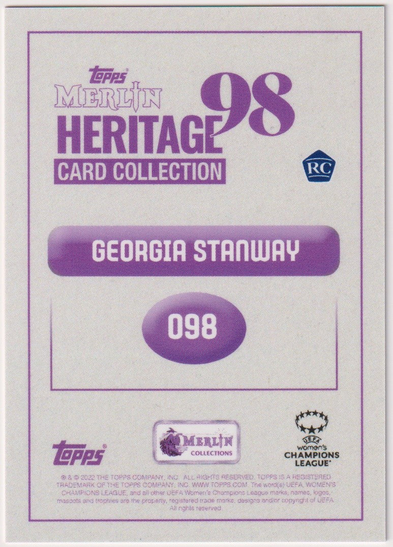 Topps Merlin Heritage Card Collection 2023-24 Georgia Stanway Rookie Bayern – Bild 2