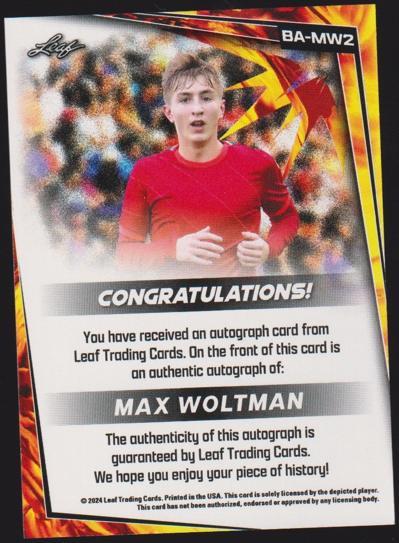 Leaf TCG 2023-24 Max Woltman Auto Liverpool Parallel Rare – Bild 2
