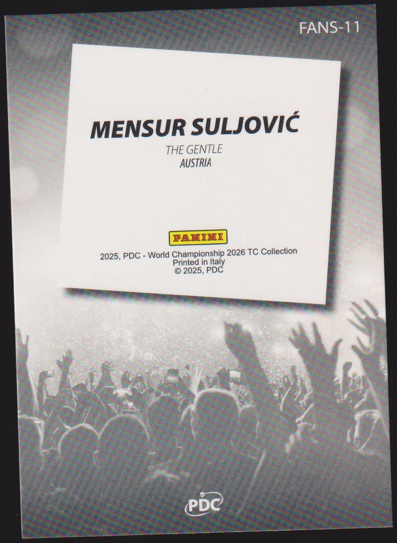 Panini PDC World Championship 2026 Mensur Suljović Refractor Parallel – Bild 2