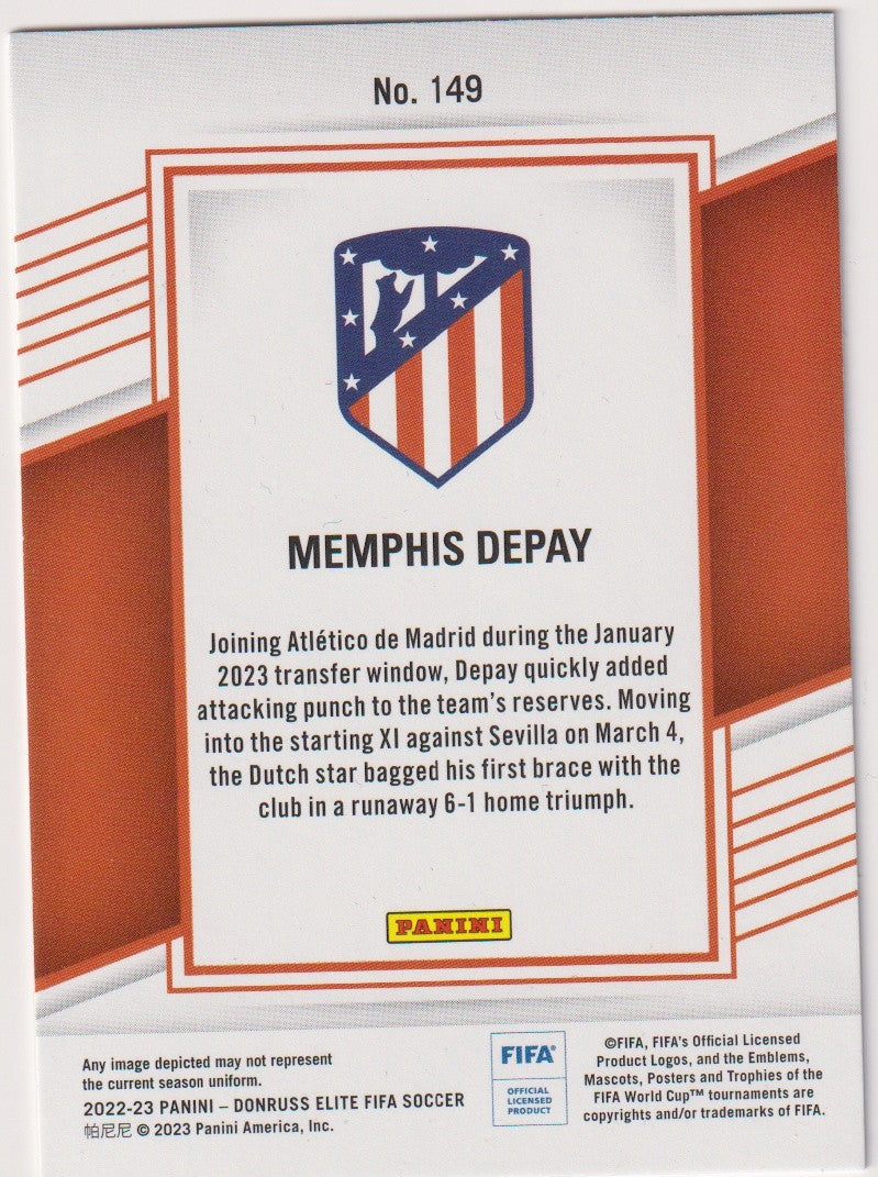 Panini DonRuss Elite FIFA Soccer 2023-24 Memphis Depay Atlético de Madrid – Bild 2
