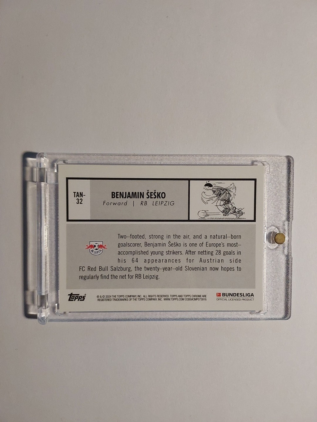 Topps Bundesliga 2023-24 Benjamin Sesko Leipzig Parallel Refractor Ultra Rare – Bild 2