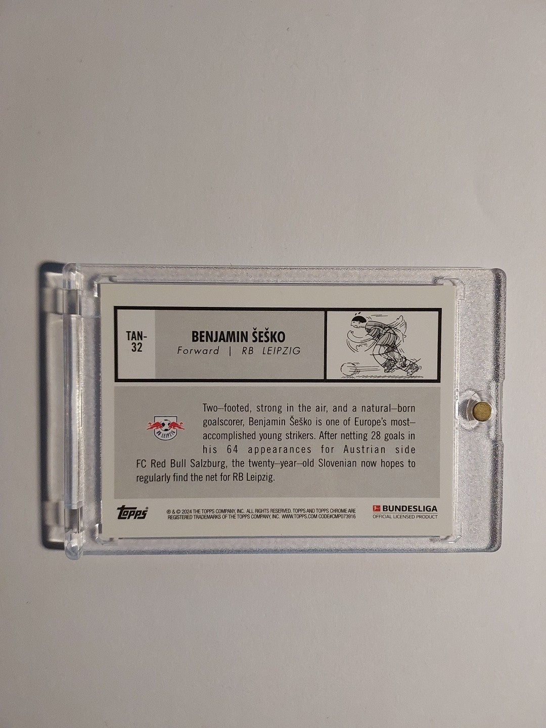 Topps Bundesliga 2023-24 Benjamin Sesko Leipzig Parallel Refractor Ultra Rare – Bild 2