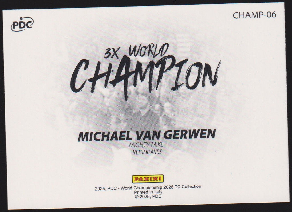 Panini PDC World Championship 2026 Michael Van Gerwen Refractor Parallel – Bild 2