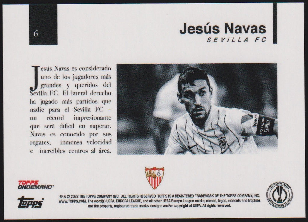 Topps On Demand 2021-22 Jesus Navas Sevilla FC Parallel Rare – Bild 2
