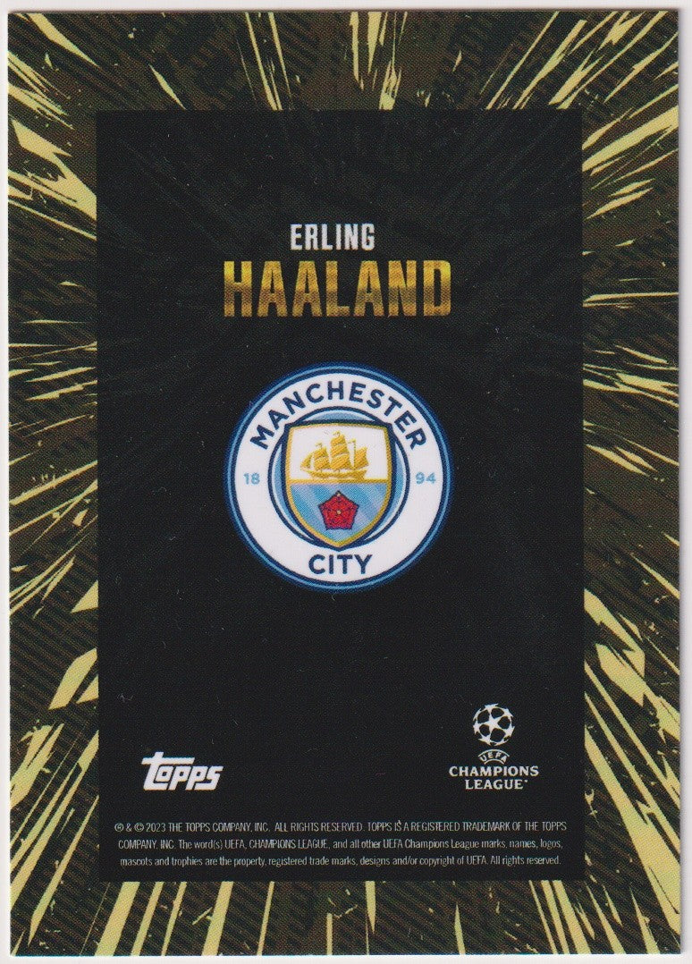 Topps UEFA Champions League 2022-23 Erling Haaland Manchester City Parallel Rare – Bild 2