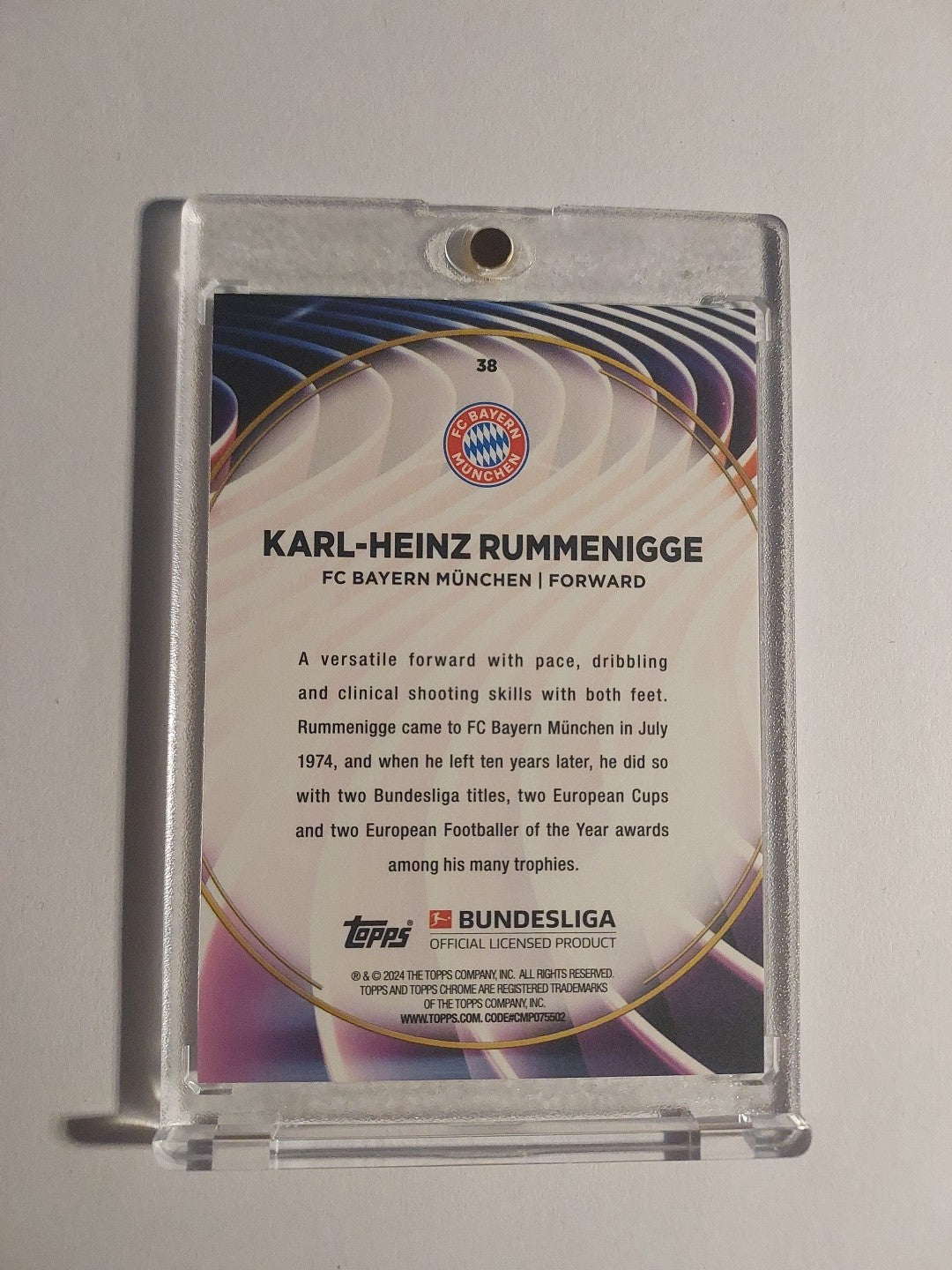 Topps 60 Jahre Bundesliga 2023-24 Karl-Heinz Rummenigge Bayern Parallel Rare Hit – Bild 2