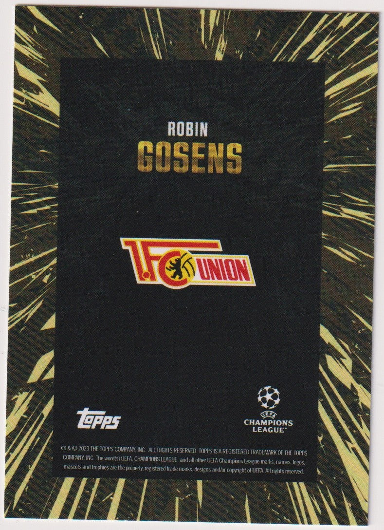 Topps Gold 2022-23 Robin Gosens 1. FC Union Berlin UEFA Champions League – Bild 2