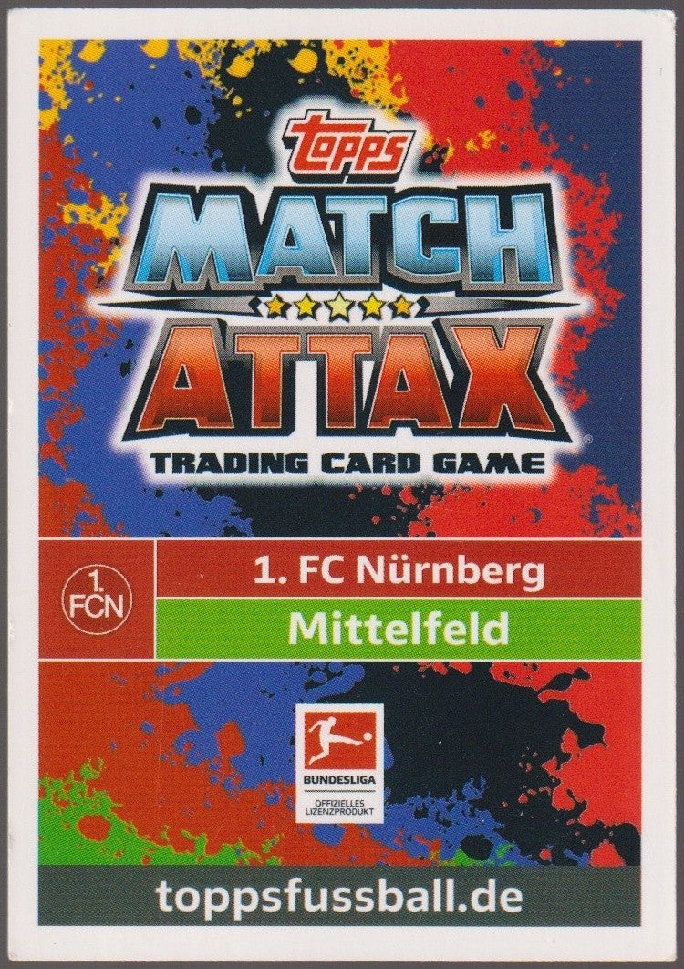 Topps Match Attax 2023-24 Hanno Behrens 1. FC Nürnberg Parallel Rare #69 – Bild 2