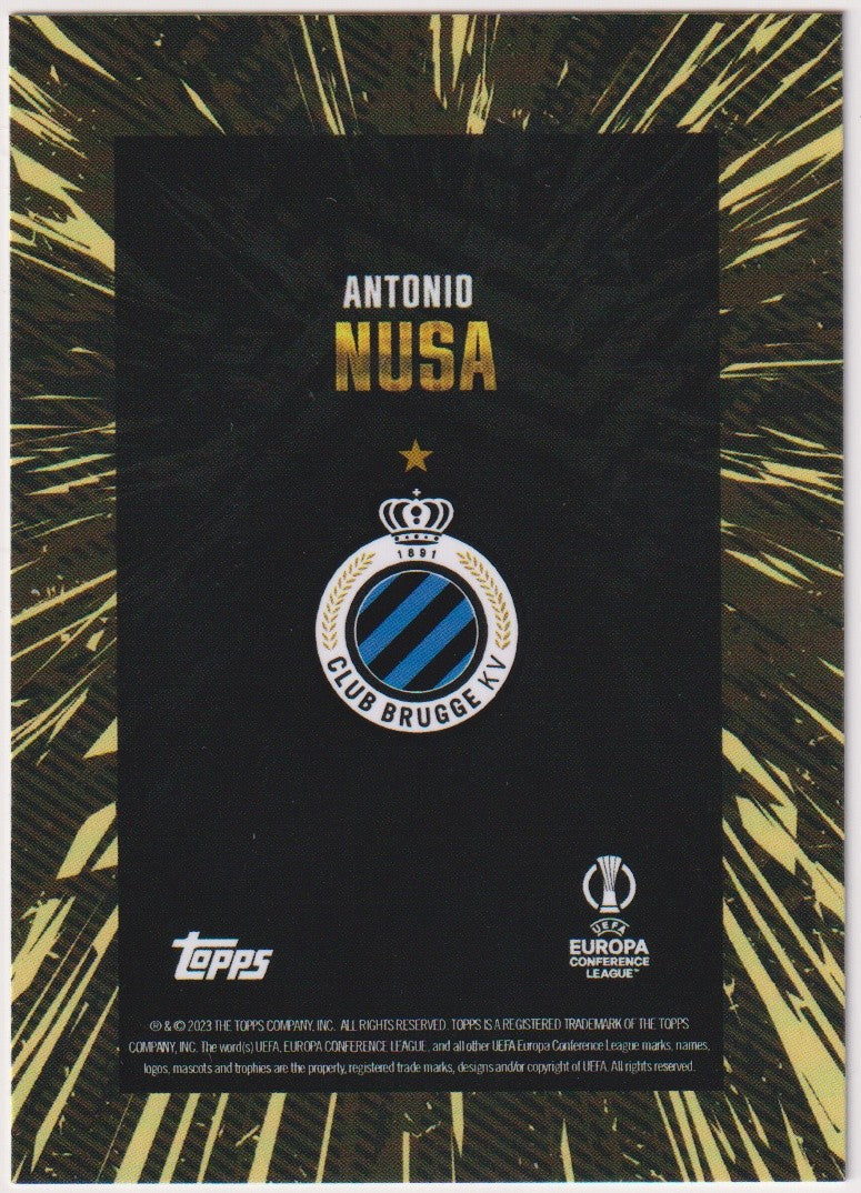 Topps Heart & Antonio Nusa Club Brugge KV Europa Conference League Parallel – Bild 2