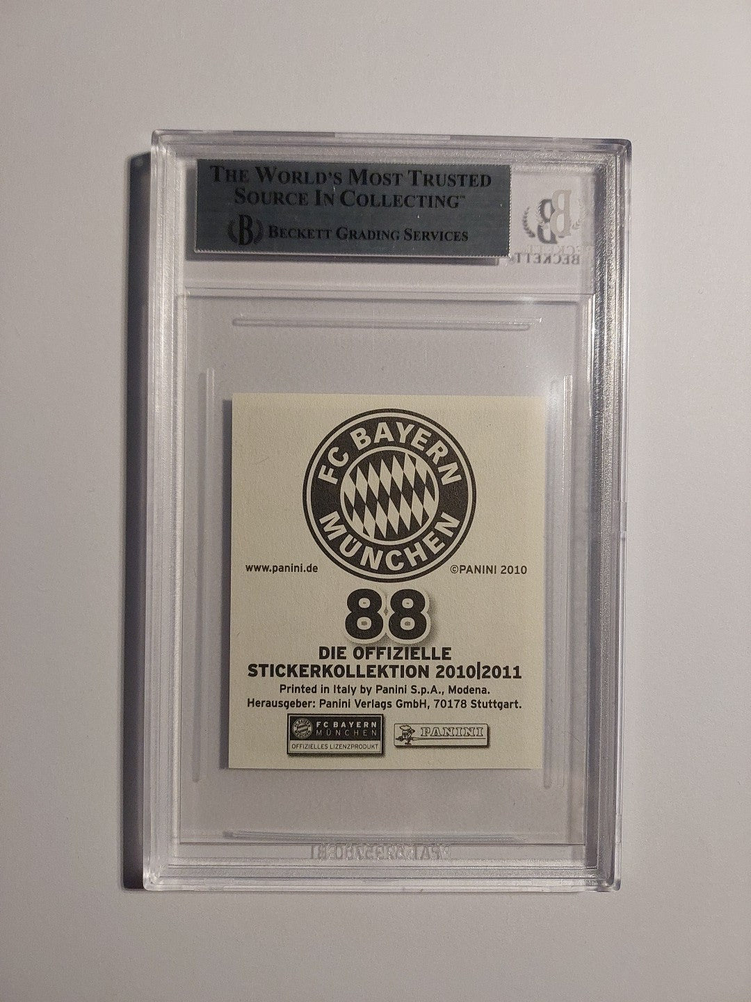 Panini 2010-11 Arjen Robben Bayern München Vintage Parallel BGS 9 PSA POP 1 Rare – Bild 2