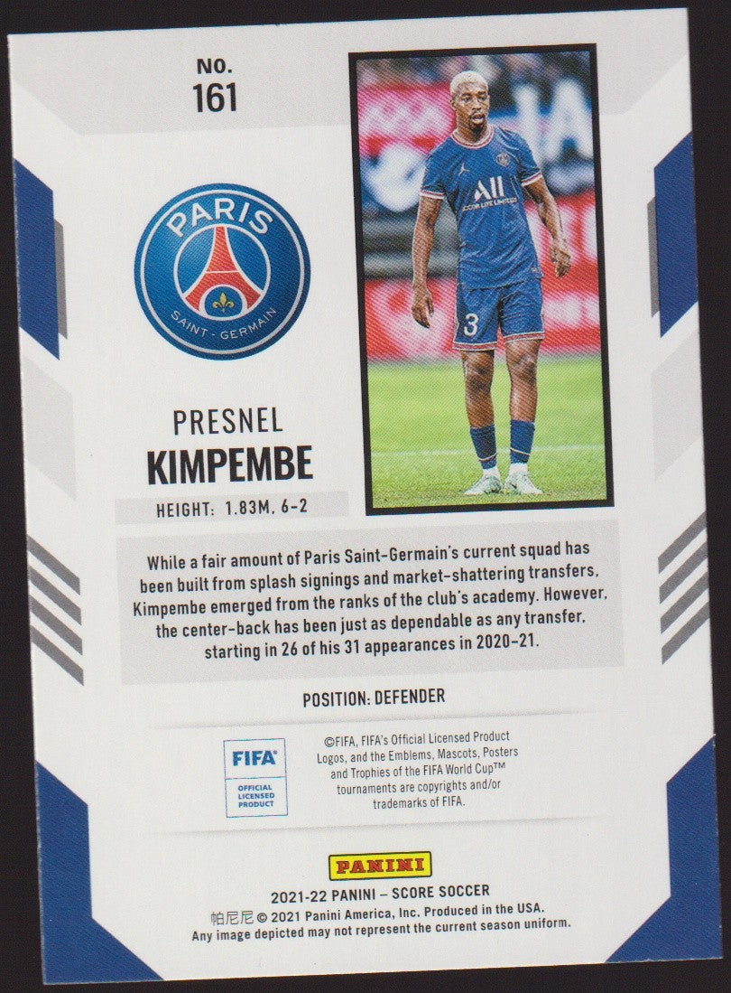 Panini 2021-22 - 2020-21 Presnel Kimpembe Rookie Paris Saint-Germain Parallel – Bild 2