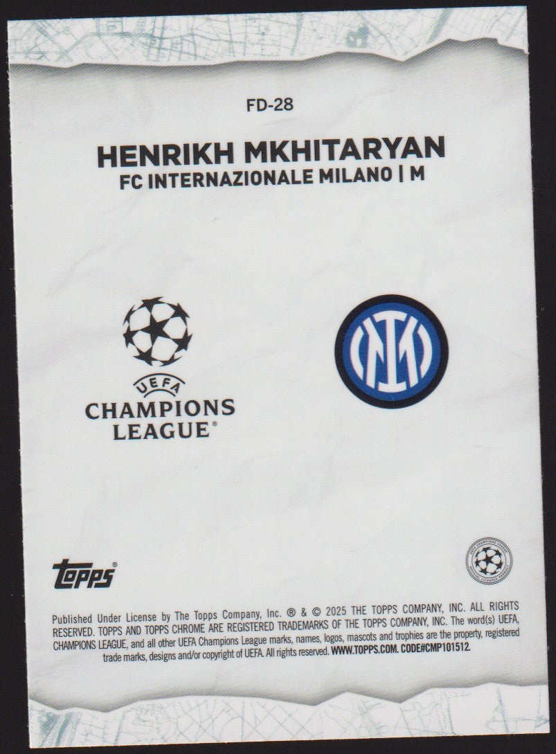 Topps Champions 2024-25 Henrikh Mkhitaryan FC Internazionale Milano Parallel – Bild 2