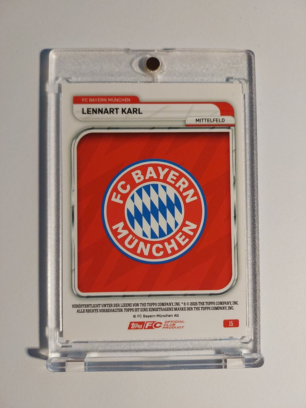 Topps Bayern München Set 2025-26 Lennart Karl On Card Auto Rookie Rare Parallel – Bild 2