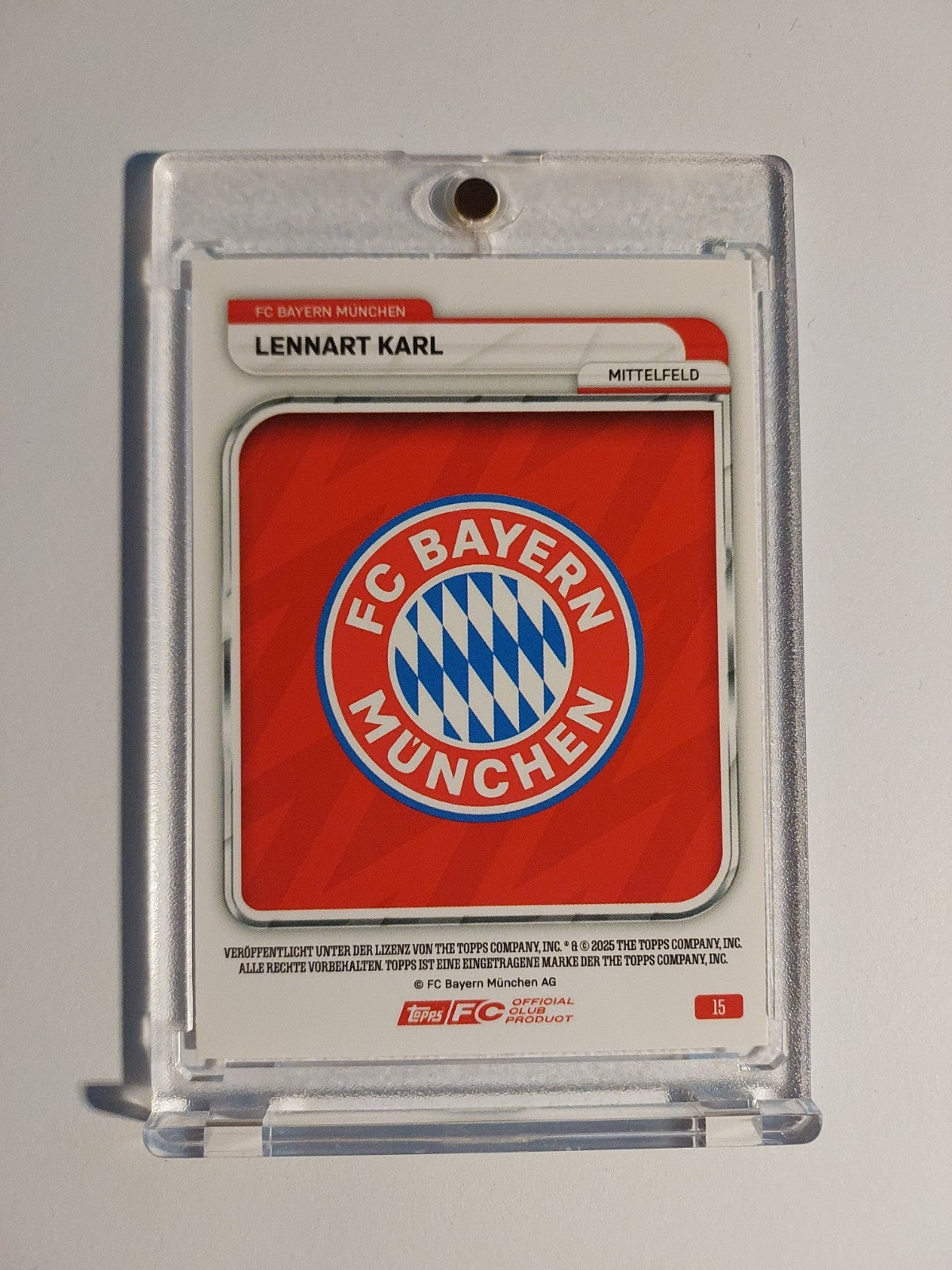 Topps Bayern München Set 2025-26 Lennart Karl On Card Auto Rookie Rare Parallel – Bild 2