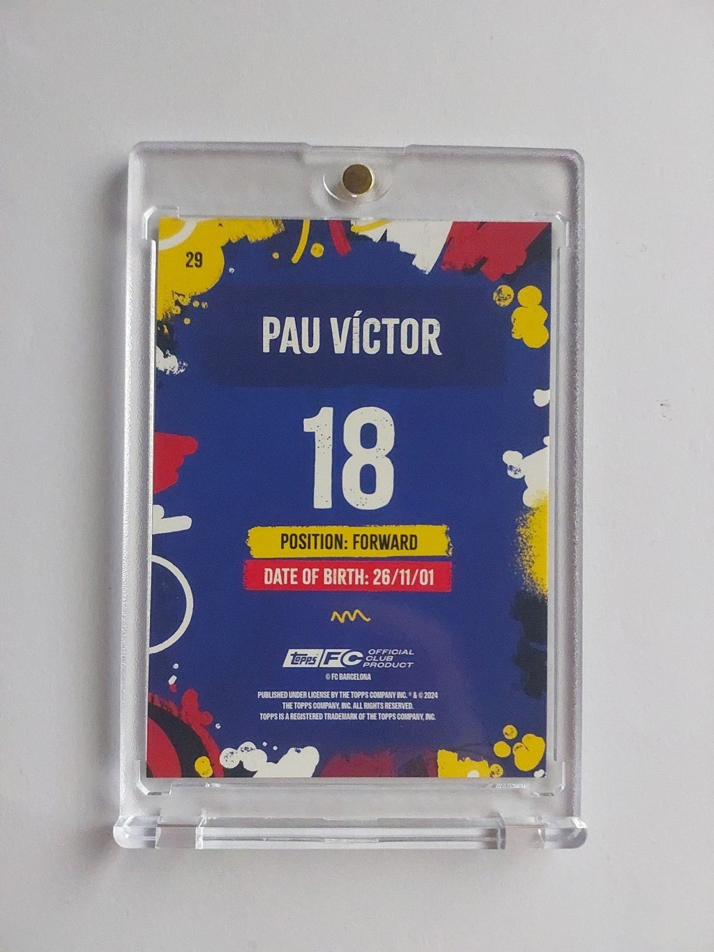 Topps Fc Barcelona Team Set 2024-25 Pau Victor Static Foil Parallel Rookie – Bild 2