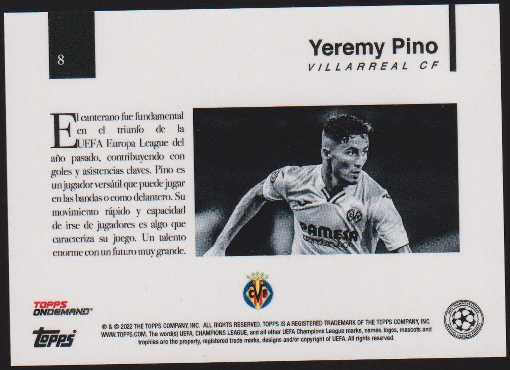 Topps On Demand Yeremy Pino Villarreal CF UEFA Champions League Parallel Rare – Bild 2
