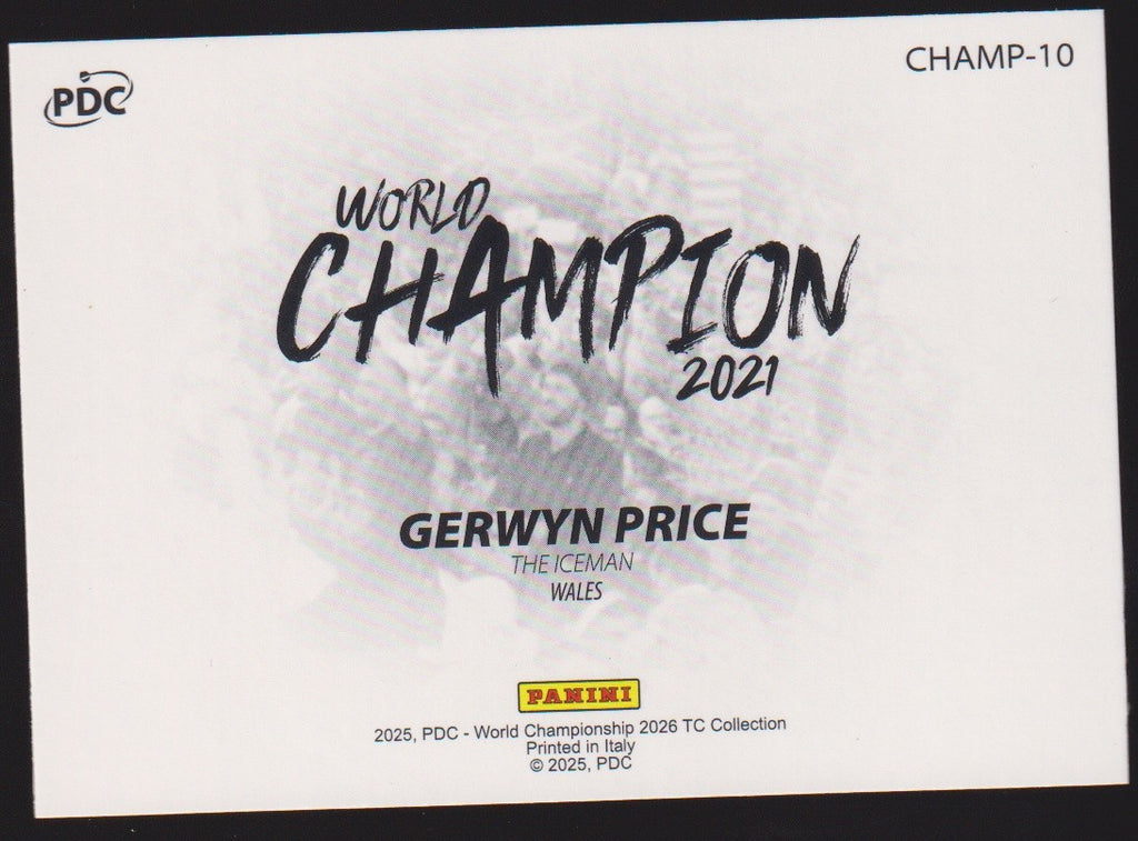 Panini PDC World Championship Gerwyn Price & The Iceman Wales Refractor Parallel – Bild 2