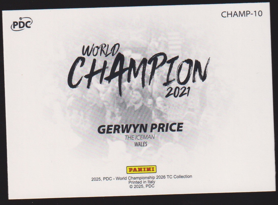 Panini PDC World Championship Gerwyn Price & The Iceman Wales Refractor Parallel – Bild 2