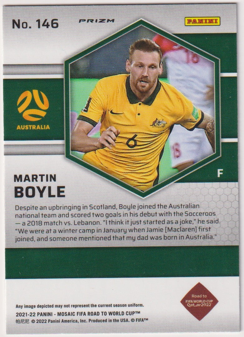 Panini Mosaic 2021-22 Martin Boyle Rookie Australia Road to FIFA World Cup – Bild 2