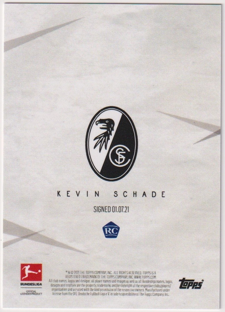 Topps BUNDESLIGA 2020-21 Kevin Schade Freiberug Rookie Parallel Rare – Bild 2