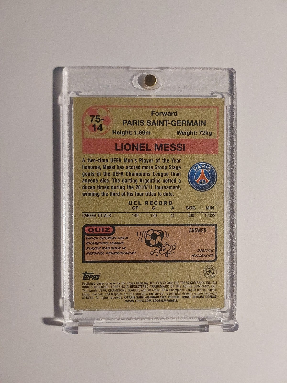 Topps Paris Saint-Germain Set 2021-22 Lionel Messi Parallel Legend Rare Hit – Bild 2