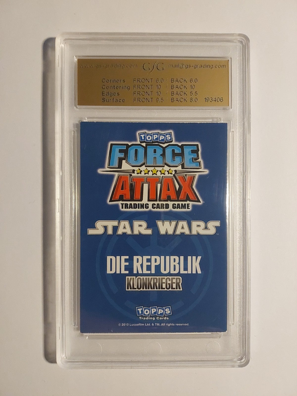 Topps Star Wars 2010 Commander Bly Klonkrieger Republik GSG 6.5 = PSA Rare Hit – Bild 2