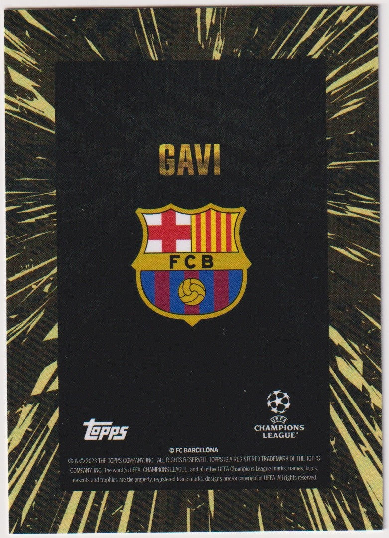 Topps X Whip Gold 2023-24 Gavi FC Barcelona Gold Parallel Rare – Bild 2
