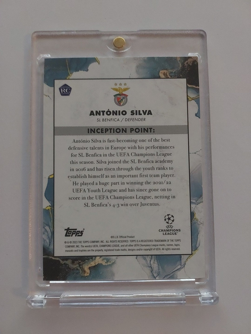 Topps Inception 2022/22 Antonio Silva Benfica Lissabon Parallel 12/99 Rookie Hit – Bild 2