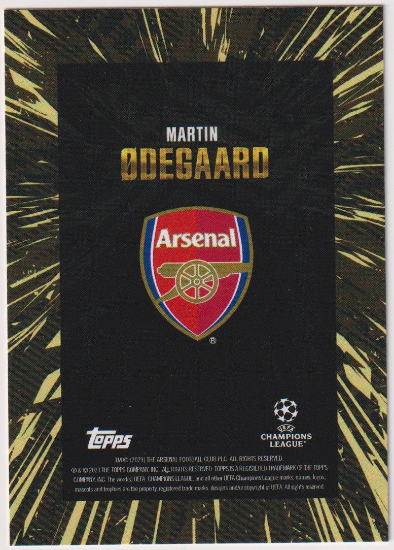 Topps Champions League 2022-23 Martin Odegaard Arsenal Parallel Rare – Bild 2