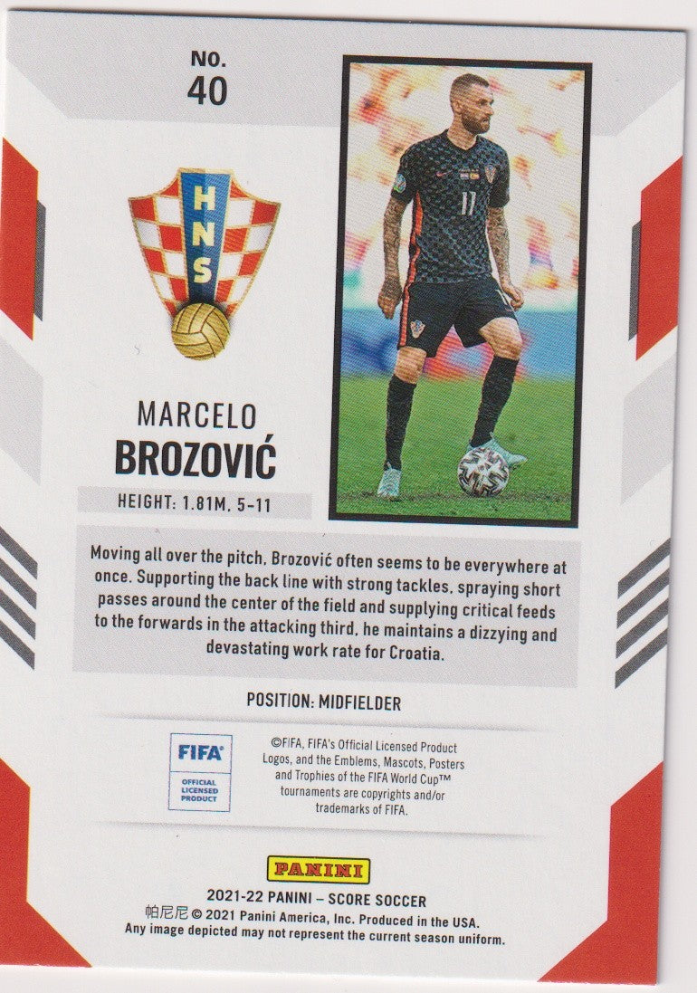 Panini 2021-22 Panini - Score Soccer 2021-22 Marcelo Brozović Score Parallel – Bild 2