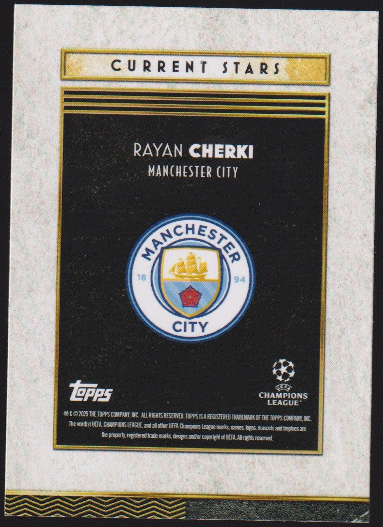 Topps Current Stars 2024-25 Rayan Cherki Manchester City Parallel Rare – Bild 2