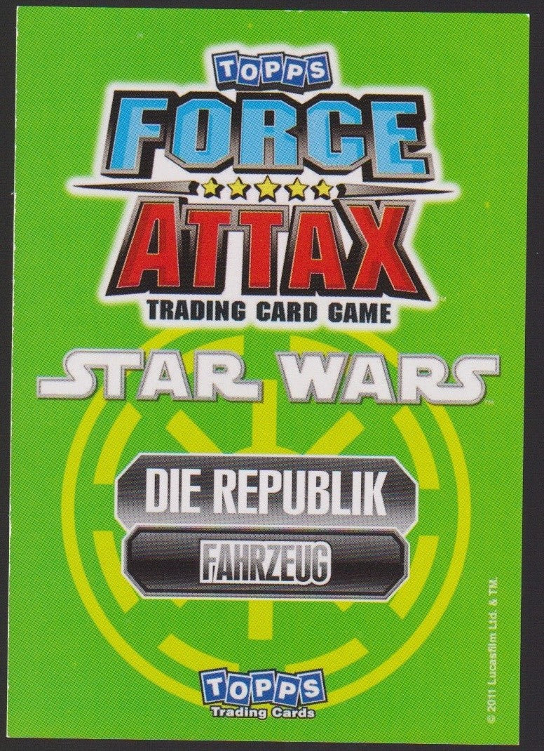 Topps Star Wars 2011 Kit Fisto's Jedi Sternenjäger Republik TCG Rare #57 – Bild 2