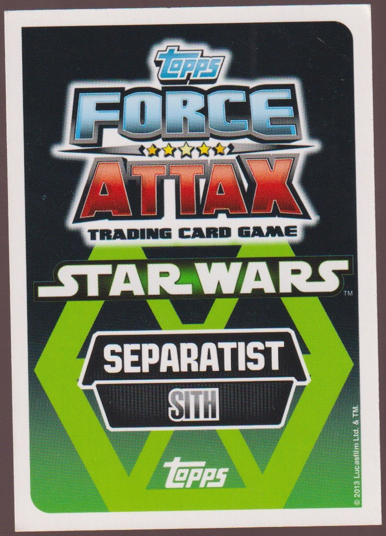 Topps Star Wars 2013 Darth Sidious Separatist Sith TCG Rare Nr. 209 – Bild 2