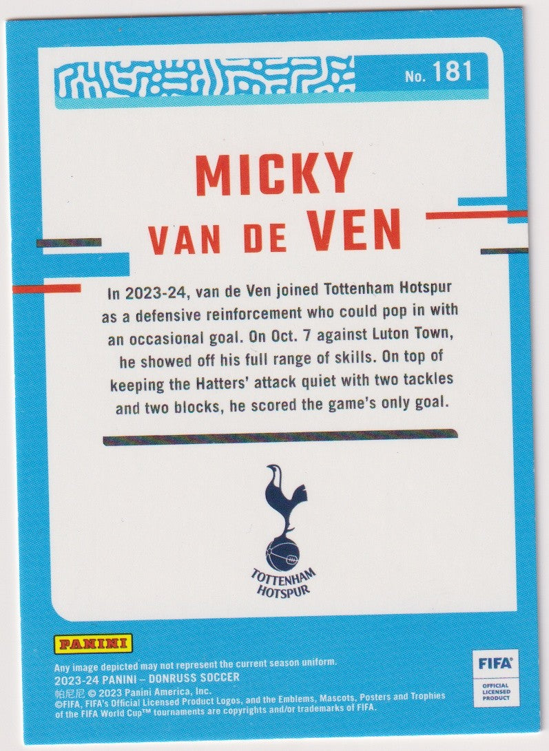Panini 2023-24 Panini - Donruss Soccer 2023-24 Micky van de Ven Rookie – Bild 2
