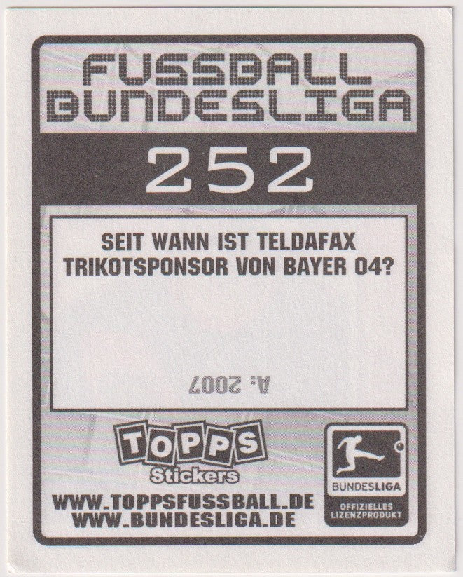 Topps Fußball Bundesliga 2007-08 Michael Ballack Printed Auto Bayer Leverkusen – Bild 2