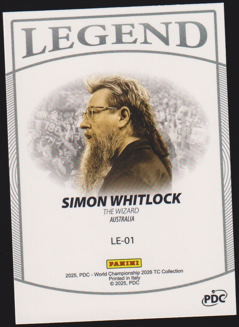 Panini PDC World Championship 2026 Simon Whitlock Refractor Parallel – Bild 2