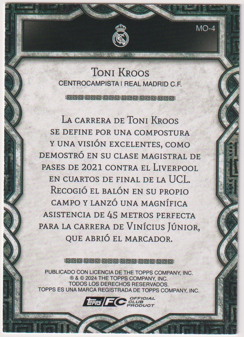 Topps MO-4 2024-25 Toni Kroos Real Madrid C.F. Parallel Rare MO-4 – Bild 2