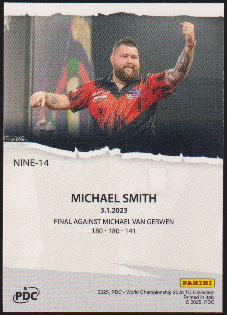 Panini PDC WC 2026 9 Dart Club Michael Smith Refractor Parallel – Bild 2