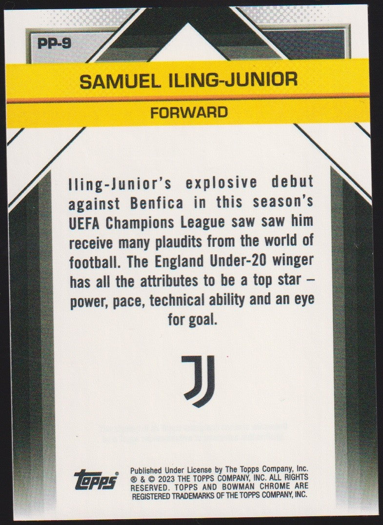 Topps Chrome 2023-24 Samuel Iling-Junior Rookie Juventus Parallel Nr. PP-9 – Bild 2