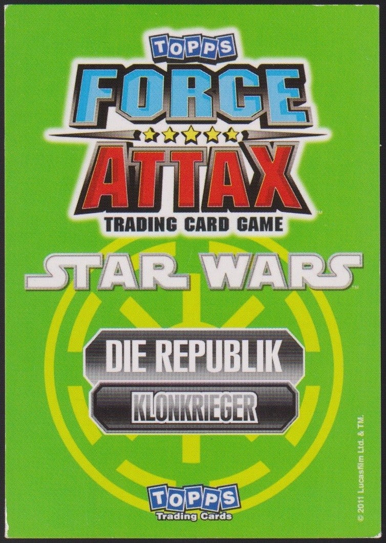 Topps Star Wars 2011 Klonkrieger (Phase 1) Republik TCG Rare #29 – Bild 2