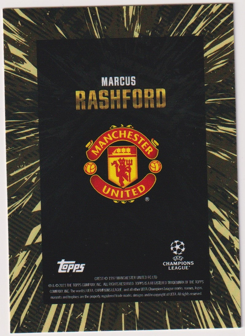 Topps Gold 2023-24 Marcus Rashford Manchester United Champions League Parallel – Bild 2