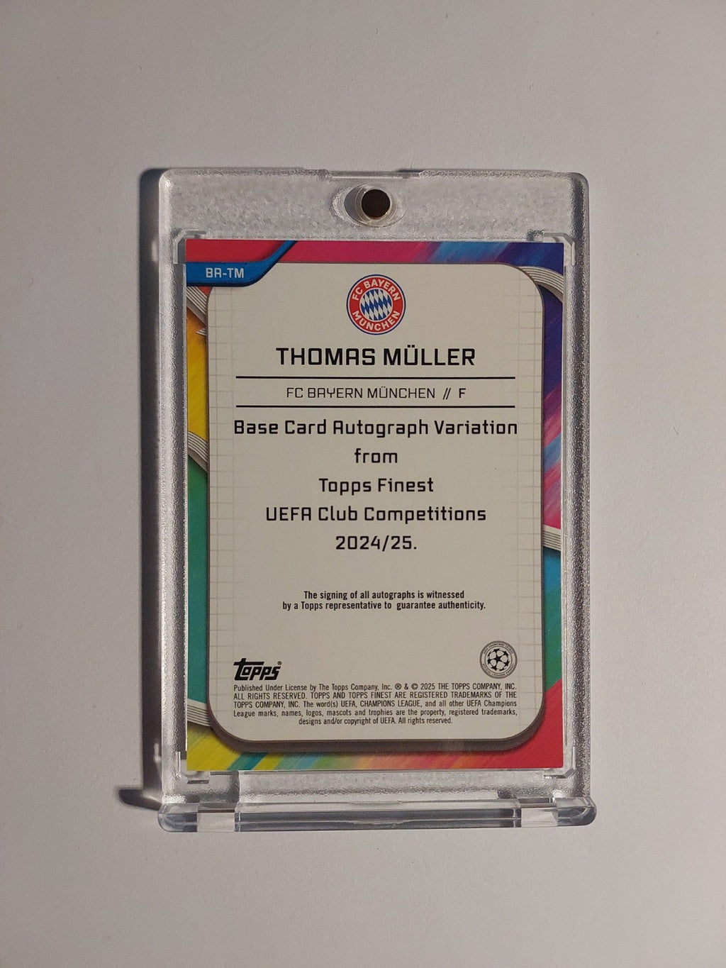 Topps Finest 2024-25 Thomas Müller Auto Bayern München Parallel 33/99 Refractor – Bild 2