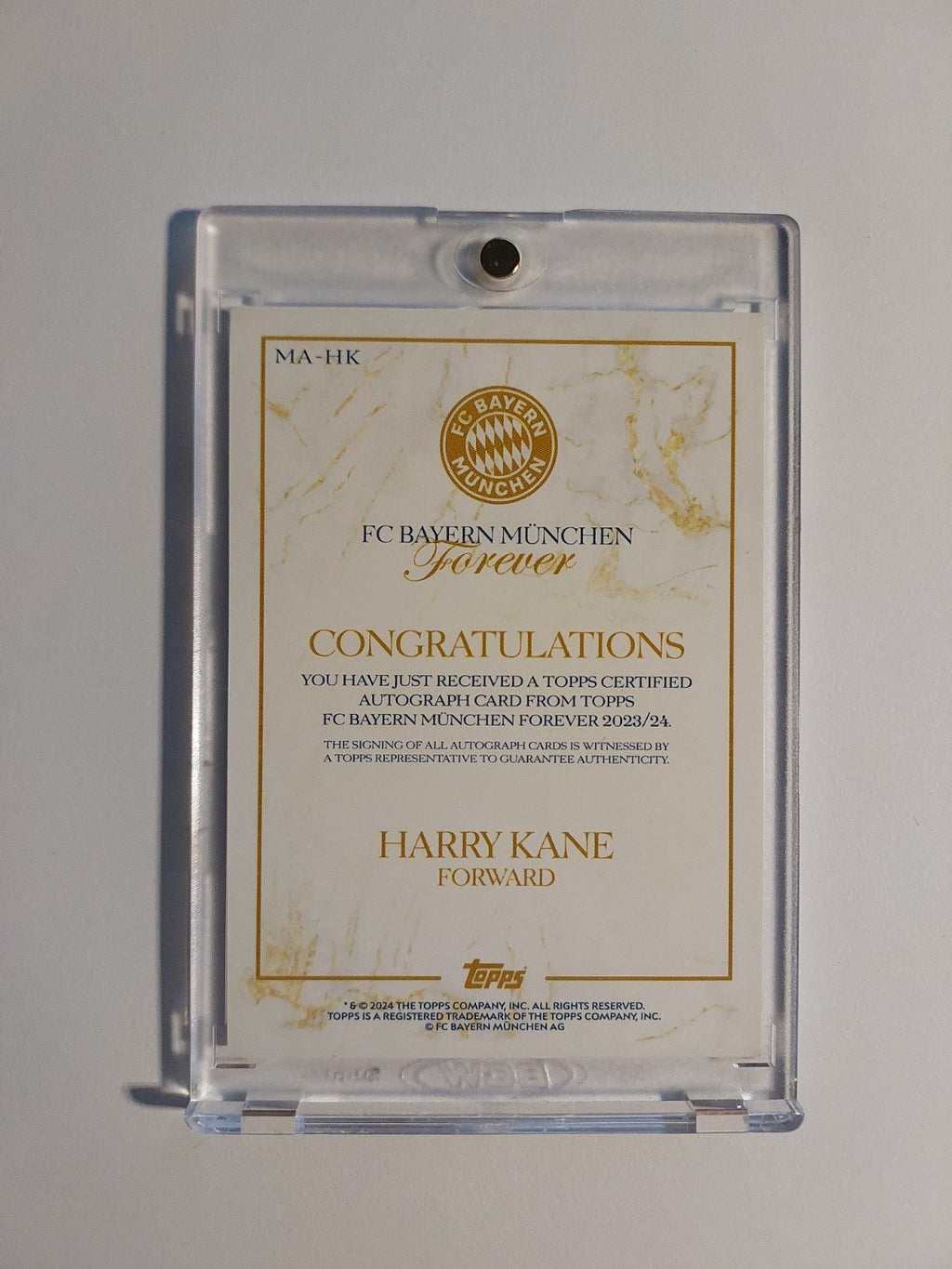 Topps Bayern München Forever 2023-24 Harry Kane Auto White Parallel Ultra Rare – Bild 2